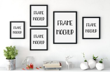 Çerçeve mockup, Poster mock-up, ürün örnekler, tuval Mockup, sunu sanat eseri, İskandinav tarzı