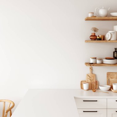 Boho tarzı. Duvar modeli. Duvar sanatı 3d görüntüleme, 3d illüstrasyon