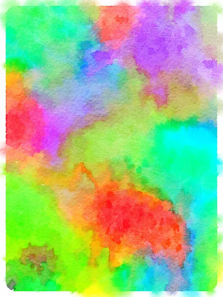 Aquarel van kleurrijke geverfd stof abstract — Stockfoto