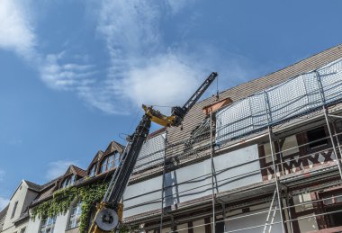 Hava inşaat enkaz temizleme için kapsayıcı asansörleri