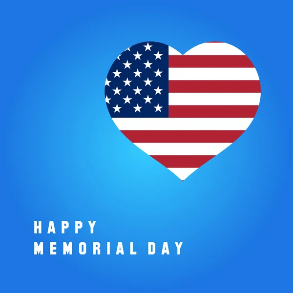 Greeting card for memorial day — Stock Vector