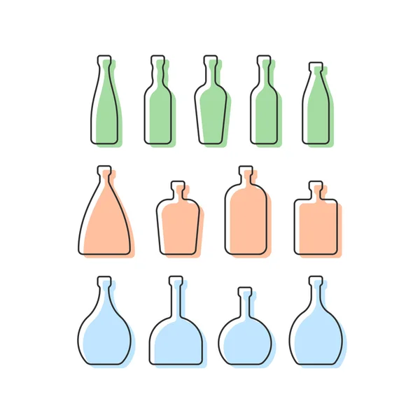 Conjunto de botella — Vector de stock