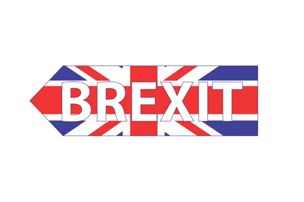 Brexit 箭头与旗帜 — 图库照片