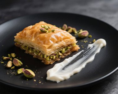 Baklava Pistachio Tatlısı Yakın Doğulu Tatlı Yemek