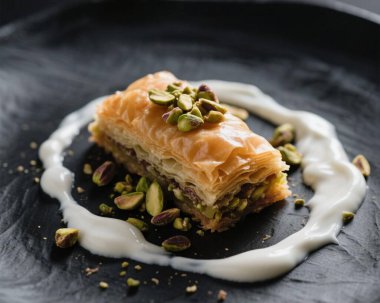 Baklava Pistachio Tatlısı Yakın Doğulu Tatlı Yemek