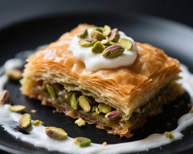Baklava Pistachio Tatlısı Yakın Doğulu Tatlı Yemek