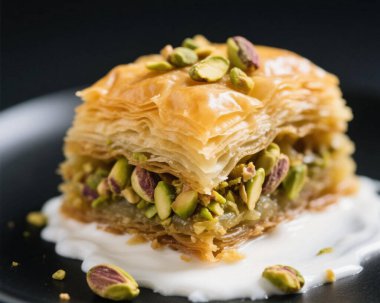 Baklava Pistachio Tatlısı Yakın Doğulu Tatlı Yemek