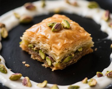 Baklava Pistachio Tatlısı Yakın Doğulu Tatlı Yemek
