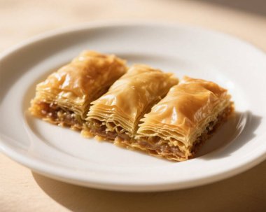 Baklava Pistachio Tatlısı Yakın Doğulu Tatlı Yemek