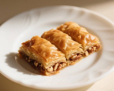 Baklava Pistachio Tatlısı Yakın Doğulu Tatlı Yemek