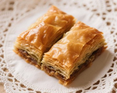 Baklava Pistachio Tatlısı Yakın Doğulu Tatlı Yemek