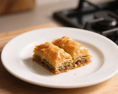 Baklava Pistachio Tatlısı Yakın Doğulu Tatlı Yemek
