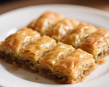 Baklava Pistachio Tatlısı Yakın Doğulu Tatlı Yemek