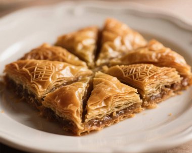 Baklava Pistachio Tatlısı Yakın Doğulu Tatlı Yemek
