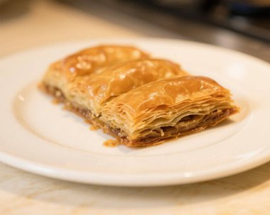 Baklava Pistachio Tatlısı Yakın Doğulu Tatlı Yemek