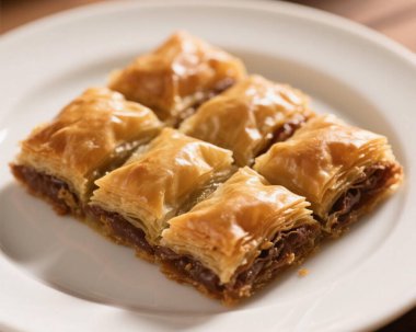 Baklava Pistachio Tatlısı Yakın Doğulu Tatlı Yemek