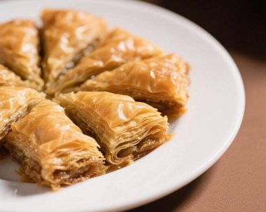 Baklava Pistachio Tatlısı Yakın Doğulu Tatlı Yemek