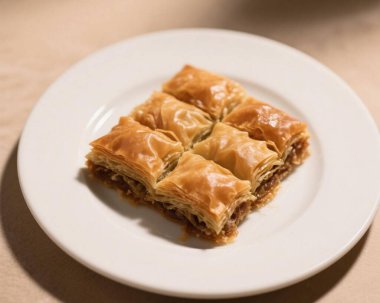 Baklava Pistachio Tatlısı Yakın Doğulu Tatlı Yemek