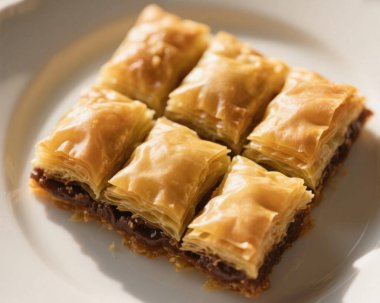 Baklava Pistachio Tatlısı Yakın Doğulu Tatlı Yemek