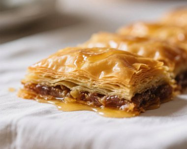 Baklava Pistachio Tatlısı Yakın Doğulu Tatlı Yemek