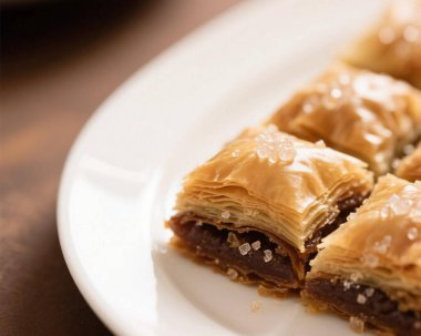 Baklava Pistachio Tatlısı Yakın Doğulu Tatlı Yemek