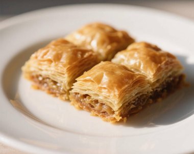 Baklava Pistachio Tatlısı Yakın Doğulu Tatlı Yemek