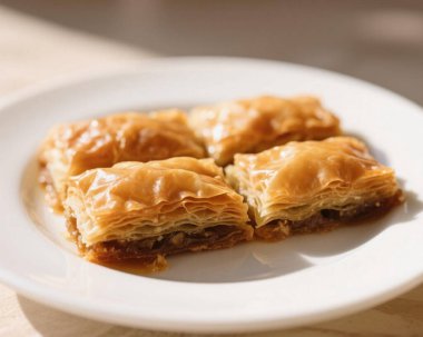 Baklava Pistachio Tatlısı Yakın Doğulu Tatlı Yemek