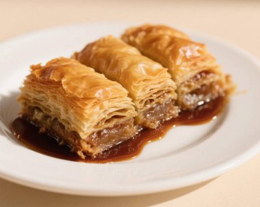 Baklava Pistachio Tatlısı Yakın Doğulu Tatlı Yemek