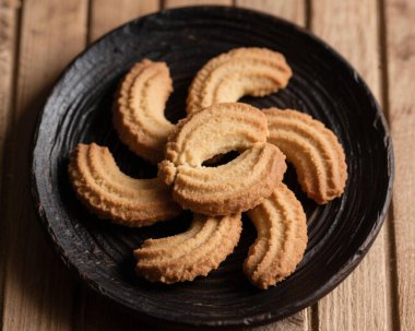 Ghriba Fas Kurabiyesi Geleneksel Çatırdayan Badem Bisküvisi Tatlı Tatlı Tatlı Tatlı Tatlı Yemek Fotoğrafı