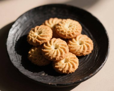 Ghriba Fas Kurabiyesi Geleneksel Çatırdayan Badem Bisküvisi Tatlı Tatlı Tatlı Tatlı Tatlı Yemek Fotoğrafı