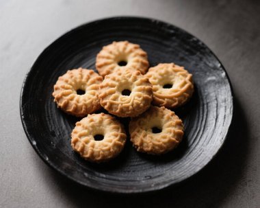 Ghriba Fas Kurabiyesi Geleneksel Çatırdayan Badem Bisküvisi Tatlı Tatlı Tatlı Tatlı Tatlı Yemek Fotoğrafı