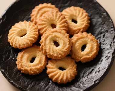 Ghriba Fas Kurabiyesi Geleneksel Çatırdayan Badem Bisküvisi Tatlı Tatlı Tatlı Tatlı Tatlı Yemek Fotoğrafı