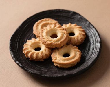 Ghriba Fas Kurabiyesi Geleneksel Çatırdayan Badem Bisküvisi Tatlı Tatlı Tatlı Tatlı Tatlı Yemek Fotoğrafı