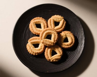 Ghriba Fas Kurabiyesi Geleneksel Çatırdayan Badem Bisküvisi Tatlı Tatlı Tatlı Tatlı Tatlı Yemek Fotoğrafı