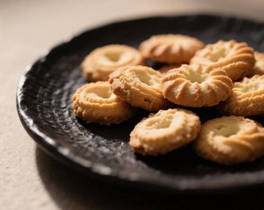 Ghriba Fas Kurabiyesi Geleneksel Çatırdayan Badem Bisküvisi Tatlı Tatlı Tatlı Tatlı Tatlı Yemek Fotoğrafı