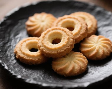 Ghriba Fas Kurabiyesi Geleneksel Çatırdayan Badem Bisküvisi Tatlı Tatlı Tatlı Tatlı Tatlı Yemek Fotoğrafı