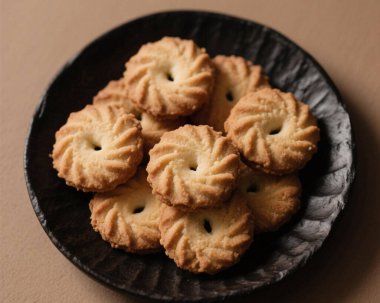 Ghriba Fas Kurabiyesi Geleneksel Çatırdayan Badem Bisküvisi Tatlı Tatlı Tatlı Tatlı Tatlı Yemek Fotoğrafı