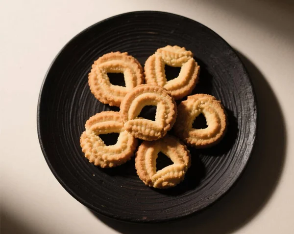 Ghriba Fas Kurabiyesi Geleneksel Çatırdayan Badem Bisküvisi Tatlı Tatlı Tatlı Tatlı Tatlı Yemek Fotoğrafı