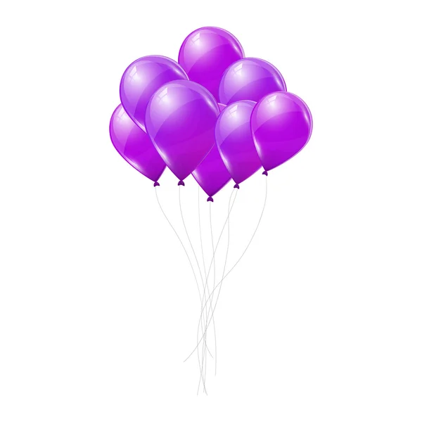 Фіолетові кульки на білому тлі — стоковий вектор