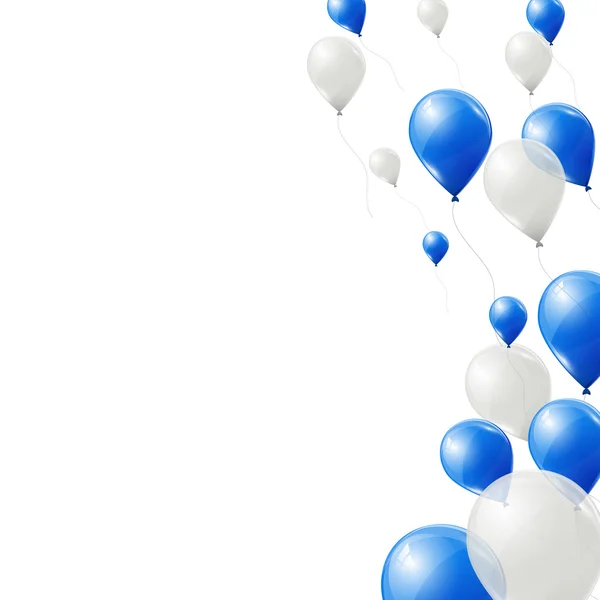 beyaz zemin üzerine mavi ve beyaz balonlar