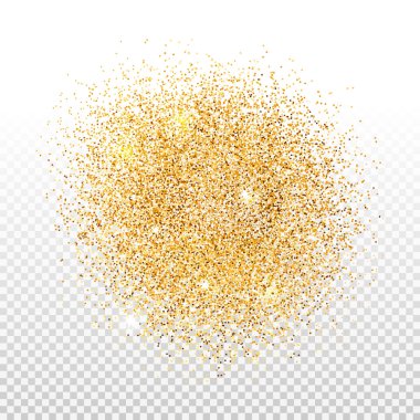 Saydam arka plan üzerinde altın tozu. Altın glitter arka plan.