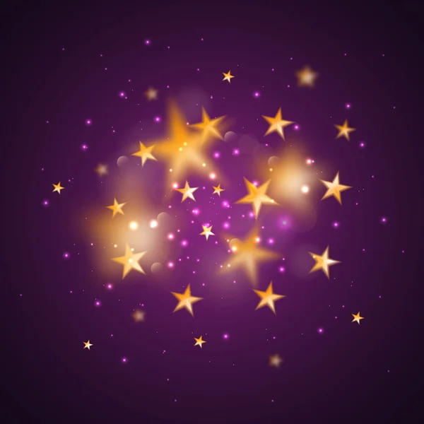 Fondo mágico con estrellas borrosas . — Vector de stock