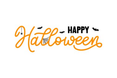 Mutlu Cadılar Bayramı mektupları, vektör yazı. El yazısı Cadılar Bayramı tipografi baskısı.