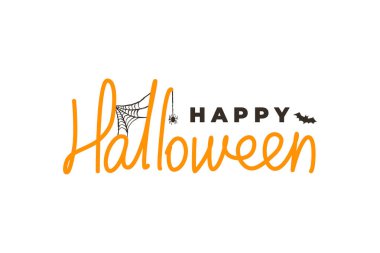 Mutlu Cadılar Bayramı mektupları, vektör yazı. El yazısı Cadılar Bayramı tipografi baskısı.