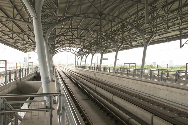 Vue train à grande vitesse ferroviaire . — Photo