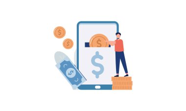 Yatırım ve Finansal Büyüme Düz Tasarım İllüstrasyonu