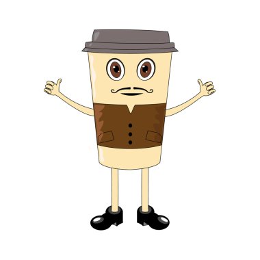 adam kağıt fincan kahve