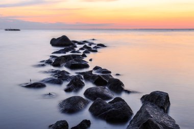 Güzel deniz manzarası. Doğanın bileşimi.