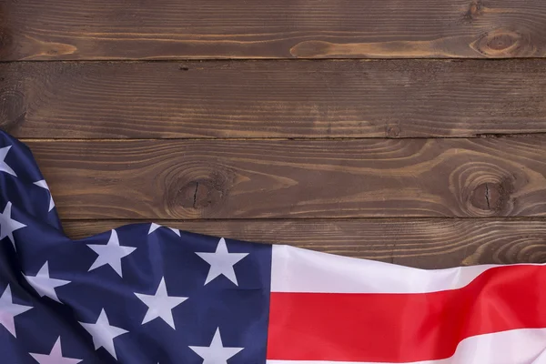 Bandera americana fondo de madera . — Foto de Stock