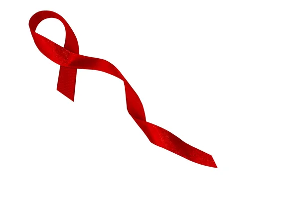 Wereld Aidsdag. 1 December Wereld Aidsdag poster. AIDS Awareness.Red lint als symbool geïsoleerd op witte achtergrond. — Stockfoto